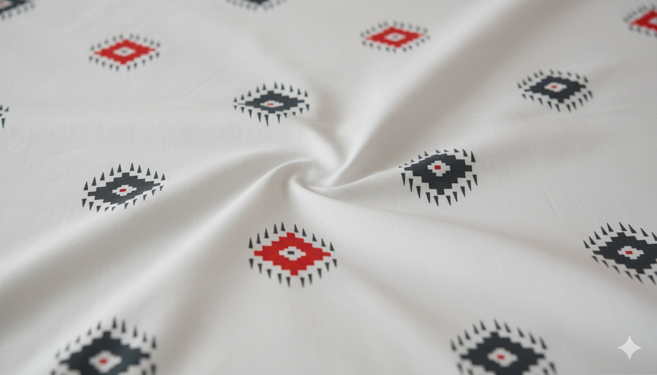 ThreadLoom Home Geometric 100% Cotton Bedsheet Set | 300 TC King Size 108*108 inches | 2 Pillow covers
