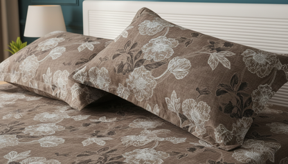 ThreadLoom Home | Cotton Beauty King Size 108*108 inches |  100% Cotton Bedsheet Set