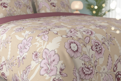 ThreadLoom Home | Bloom 100% Cotton Bedsheet | 180 TC King Size 108*108 inches