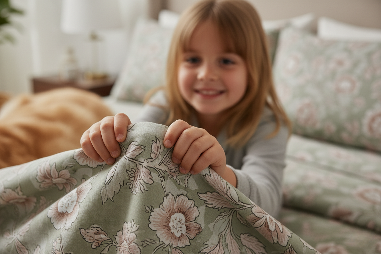 ThreadLoom Home | Bloom 100% Cotton Bedsheet | 180 TC King Size 108*108 inches