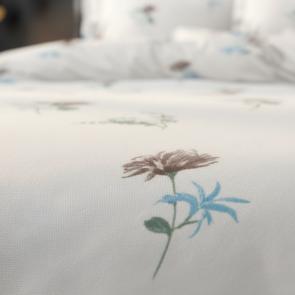 ThreadLoom Home Dream Collection | Floral 100% Cotton King Size Bedsheet Set with 2 Pillow Covers