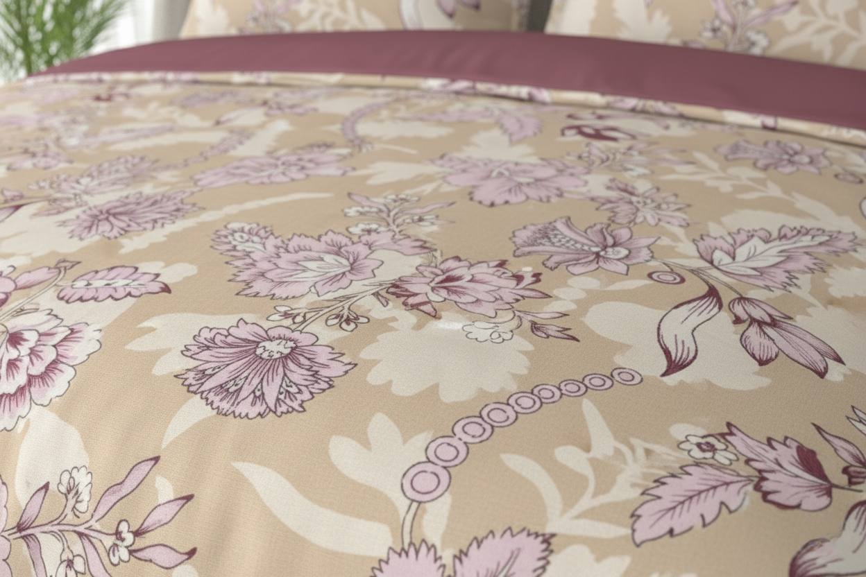 ThreadLoom Home | Bloom 100% Cotton Bedsheet | 180 TC King Size 108*108 inches