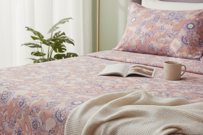 ThreadLoom Home | Bloom 100% Cotton Bedsheet | 180 TC King Size 108*108 inches